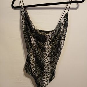 Poly & Esther Small Snake Print One Piece Silky